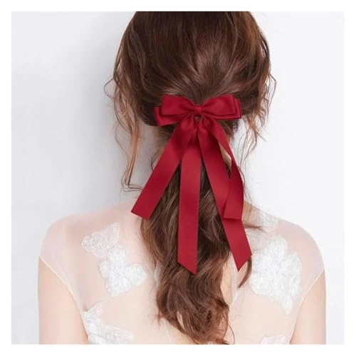 Haarspange schleife Stoffband Haarschleife Haarnadel for Frauen Mädchen Haarspangen Schwarz Weiß Schleife Top Clip Haarschmuck Hochzeit(2) von CYMMIYT
