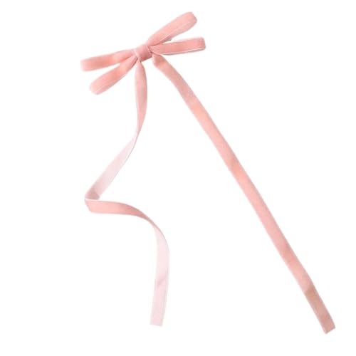 Haarspange schleife Vintage Große Samt Schleife Haarnadeln Haarspangen for Frauen Mädchen Hochzeit Langes Band Koreanische Haarspange Haarspange Haarschmuck Hochzeit(3938-8,1) von CYMMIYT
