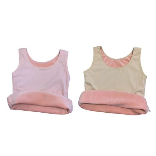 CYNEBXILG Wärmende Unterwäsche Damen 2 Stück Ärmelloses Thermo Unterhemd für Damen, Thermo Unterhemden für Damen, Einfarbig, Rundhalsausschnitt, Basisschicht, Weicher, Feiner Samt, Passform, Ther CYNEBXILG Wärmende Unterwäsche Damen 2 Stück Ärmelloses Thermo Unterhemd für Damen, Thermo Unterhemden für Damen, Einfarbig, Rundhalsausschnitt, Basisschicht, Weicher, Feiner Samt, Passform, Ther von CYNEBXILG