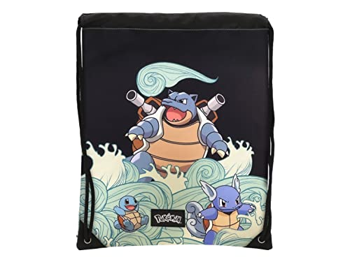 CYPBRANDS Pokémon Rucksack, 34 x 44 cm, Squirtle Unisex Kinder (1 Stück), Schwarz, Talla única, Rucksack 34 x 44 Pokémon - Squirtle von CYPBRANDS