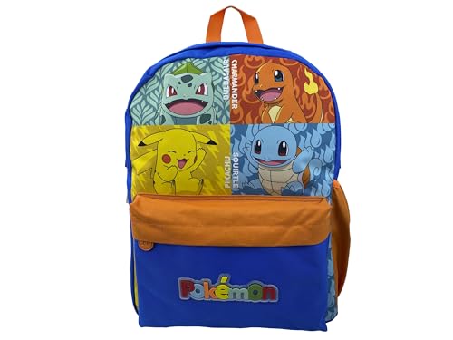 CYPBRANDS Unisex Kids Pokémon Kanto Starters Jugendrucksack, anpassbar an Trolley Rucksäcke, bunt von CYPBRANDS
