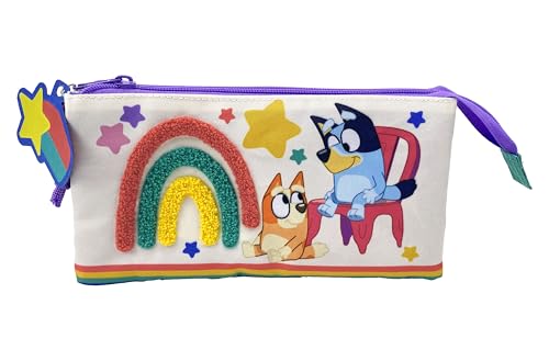 CYPBRANDS Unisex Kinder Bluey Portatodo Triple-Rainbow Federmäppchen, bunt von CYPBRANDS