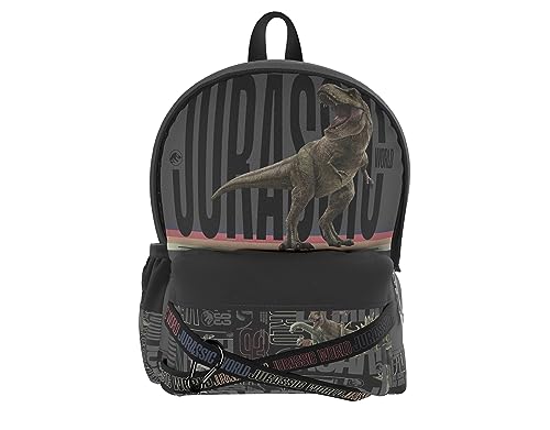 CYPBRANDS Unisex Kinder Jurassic World Roar Jugendrucksack, anpassbar an Trolley Rucksack, grau von CYPBRANDS