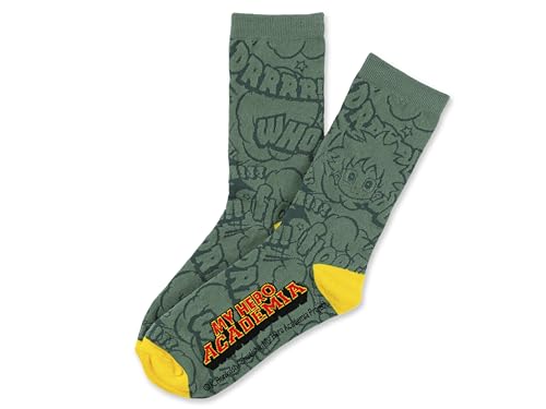 CYPBRANDS Unisex Kinder My Hero Academia Socken 1 Paar-Größe 39/41, grün, 39 Corto von CYPBRANDS