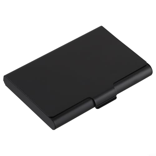 CYRENT Visitenkartenhalter, Kreditkartenetui, Aluminium-Legierung, Flip-Cover, schlankes Namenskartenetui für Damen und Herren, Schwarz , 93×62mm, Klassisch CYRENT Visitenkartenhalter, Kreditkartenetui, Aluminium-Legierung, Flip-Cover, schlankes Namenskartenetui für Damen und Herren, Schwarz , 93×62mm, Klassisch von CYRENT