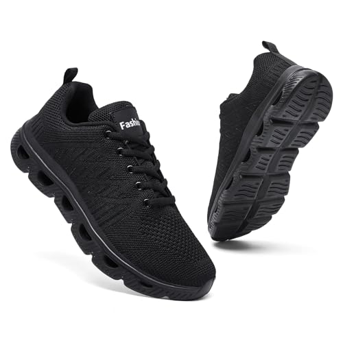 CYRUWOSH Herren Schuhe Sneaker Turnschuhe Sportschuhe Laufschuhe Straßenlaufschuhe Tennis Fitness Jogging Walkingschuhe Leichtgewichts Atmungsaktiv Freizeit Schuhe Schwarz 45 von CYRUWOSH