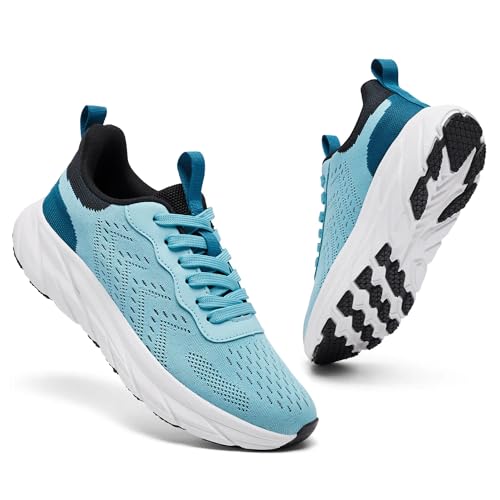 CYRUWOSH Herren Sneaker Laufschuhe Turnschuhe Sportschuhe Tennisschuhe Walkingschuhe Fitnessschuhe Outdoor Schuhe Freizeitschuhe Mesh Atmungsaktiv Blau 44 von CYRUWOSH