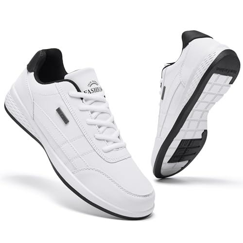 CYRUWOSH Herren wasserdichte Trekkingschuhe Schuhe Trailrunning Traillaufschuhe Leichte Freizeit Schuhe Männer Weiß 45 von CYRUWOSH