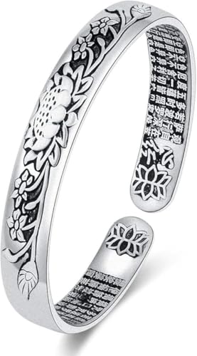 CYSJ Hand Armband Armreif Armkette Damen 925 Sterling Silber Armband Buddhismus Armband Für Frauen Silber Schmuck von CYSJ