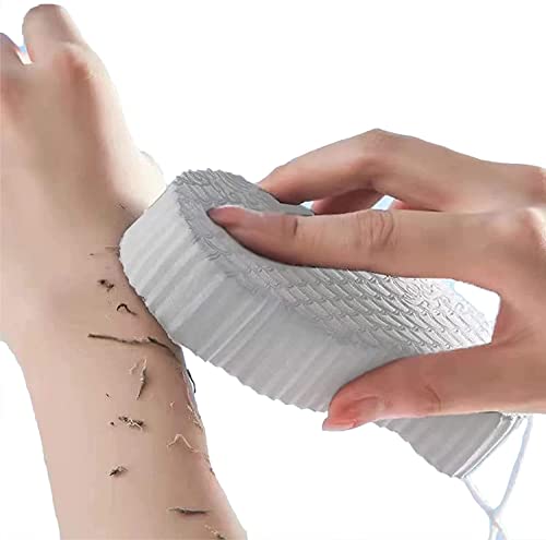 Ultra Soft Bath Body Shower Sponge,Super Weiche Peeling-Badeschwamm,Ultra Weiche Peeling Schwamm DuschbüRste,Peeling-Badschwamm, FüR Frauen, MäNner, Kind, Gray, 14x7cm von CYSJ