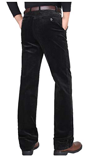 CYSTYLE Herren Corduroy Cordhose Straight Leg (Dunklegrün, XXL) von CYSTYLE