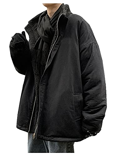 CYSTYLE Herren Parka Fleecejacke warme Damen Winter Jacke lang Mantel Winterjacke Fleece Mantel Jacke von CYSTYLE