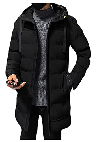 CYSTYLE Herren Winter Jacke Mantel Daunenjacke Lang Winterjacke Daunenmantel Steppmantel Jacke Parka Wintermantel Verdicken Warme Steppjacke Winterjacke Outdoorjacke von CYSTYLE