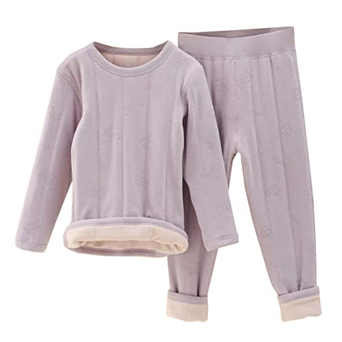 CYSTYLE Thermounterwäsche Kinder Junge Mädchen Verdickt Fleece Funktionsunterwäsche Skiunterwäsche Winter atmungsaktiv Thermowäsche Set Warm Weich Funktionswäsche Thermo Unterwäsche Thermounterhemd von CYSTYLE