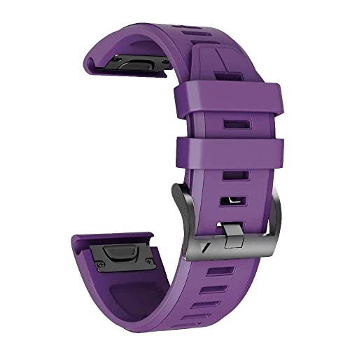 CYSUE 22 x 26 mm Schnellverschluss-Uhrenarmband aus Silikon für Garmin Fenix 7 7X 6 6X Pro 5 5X Plus 935 3HR MK2 MK1 EasyFit Smart Wirstbands, 26mm For Fenix 5X 5XPlus, Achat von CYSUE