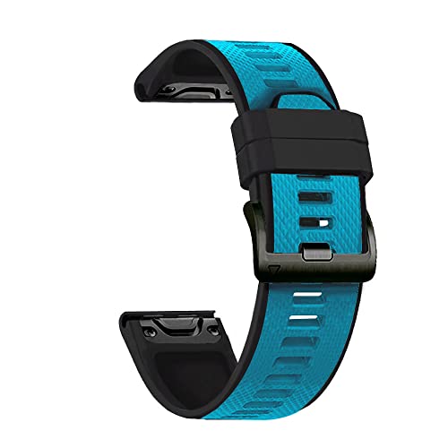 CYSUE Colorfu Ersatzarmband für Garmin offizielle Schnalle, Silikon-Schnellverschluss-Armband für Fenix 5X/5/3/3HR/6/6X/Forerunner 935/945, 26MM Fenix 6X Pro, Achat von CYSUE