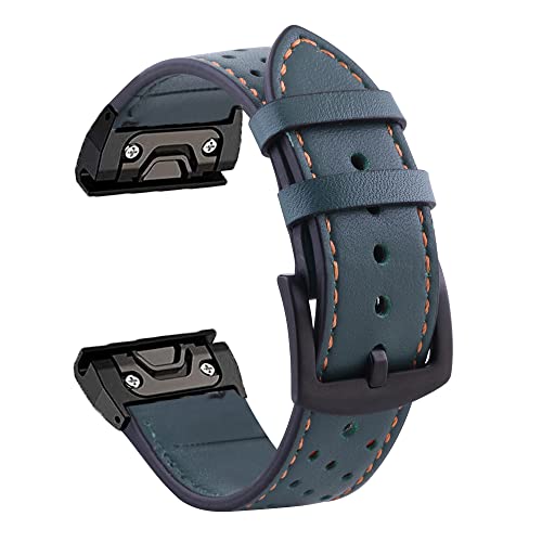 CYSUE Lederarmband für Garmin Fenix 7 7X 5/5X Plus/6/6X Pro/MK1/935 Smart-Armband 22 26 mm, schnell anzubringen, Armband, 26mm Fenix7X, Achat von CYSUE