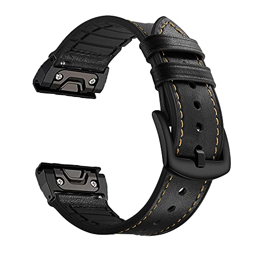 CYSUE Lederarmband für Garmin Fenix 7 7X 5/5X Plus/6/6X Pro/MK1/935 Smart-Armband 22 26 mm, schnell anzubringen, Armband, 26mm Fenix7X, Achat von CYSUE