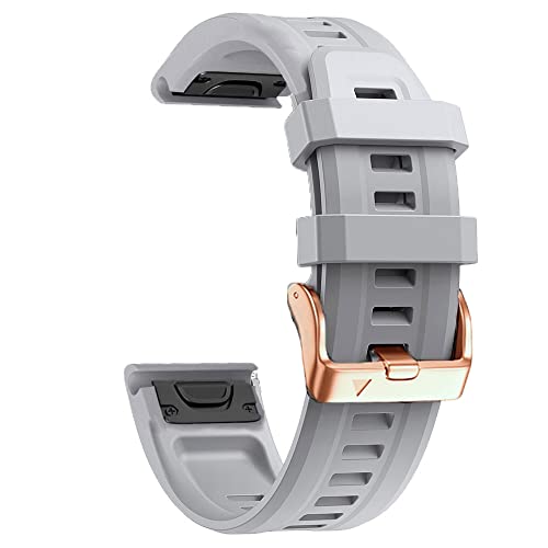 CYSUE Silikon-Armband mit rotgoldener Schnalle, für Garmin Descent MK2S, Fenix 6S, 6SPro, 5S Plus, D2, Delta-Smartwatch, schnelles Öffnen, For Fenix 6S, Achat von CYSUE