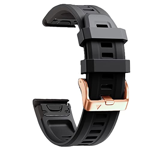 CYSUE Silikon-Armband mit rotgoldener Schnalle, für Garmin Descent MK2S, Fenix 6S, 6SPro, 5S Plus, D2, Delta-Smartwatch, schnelles Öffnen, For Fenix 6S Pro, Achat von CYSUE