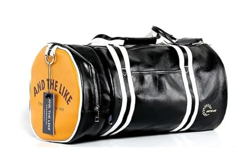 CYSUE Sport-Turnbeutel für Damen und Herren, Schultertaschen mit Schuhen, Aufbewahrungstasche, Fitness, Training, wasserdicht, Leder, Reisetasche, Handtasche, Alltag, Schwarz / Gelb, Einheitsgröße CYSUE Sport-Turnbeutel für Damen und Herren, Schultertaschen mit Schuhen, Aufbewahrungstasche, Fitness, Training, wasserdicht, Leder, Reisetasche, Handtasche, Alltag, Schwarz / Gelb, Einheitsgröße von CYSUE