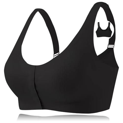 CYTMTZGA Mastektomie BH vorderer Verschluss Nahtloser Prothesen BH mit Prothesentasche für Brustprothese Brustformen BL90 von CYTMTZGA