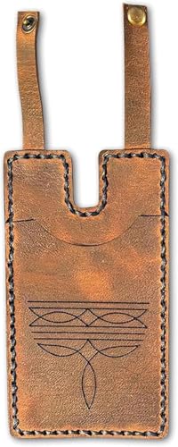 CYWBUEAFY Modische, handgefertigte Lederbrieftasche mit Druckknopfverschluss, kompaktes Kreditkartenetui und Stiefeletui für den täglichen Gebrauch auf Reisen, Rodeo-Abende und Country-Konzerte von CYWBUEAFY