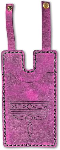 CYWBUEAFY Modische, handgefertigte Lederbrieftasche mit Druckknopfverschluss, kompaktes Kreditkartenetui und Stiefeletui für den täglichen Gebrauch auf Reisen, Rodeo-Abende und Country-Konzerte von CYWBUEAFY