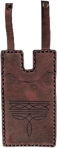 CYWBUEAFY Modische, handgefertigte Lederbrieftasche mit Druckknopfverschluss, kompaktes Kreditkartenetui und Stiefeletui für den täglichen Gebrauch auf Reisen, Rodeo-Abende und Country-Konzerte von CYWBUEAFY