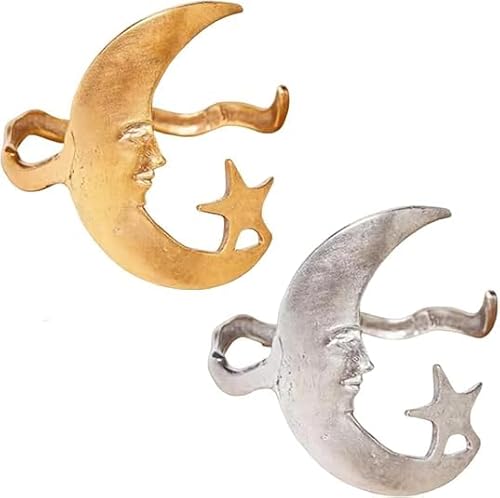 CYWBUEAFY Verstellbarer offener Anhänger mit Sternmuster, Sterne küssen sanft den Mond, handgefertigter Mond-Modeschmuck als Geschenk für Freundin, Tochter und Mutter CYWBUEAFY Verstellbarer offener Anhänger mit Sternmuster, Sterne küssen sanft den Mond, handgefertigter Mond-Modeschmuck als Geschenk für Freundin, Tochter und Mutter von CYWBUEAFY