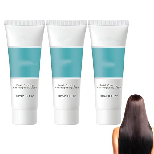 Glättungscreme, natürliches Kraftpaket für geschmeidiges und gestyltes Haar, Seidenglanz-Protein-Haarbehandlung für Frauen von CYWBUEAFY