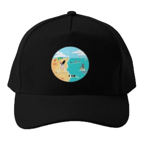 Baseballmütze 2021 NPD Wassertest Baseballmütze Sommermütze Einfarbig Schwarz Jungen Fisch Hip Hop Gedruckt Frühling Snapback Sport von CYYCXC@