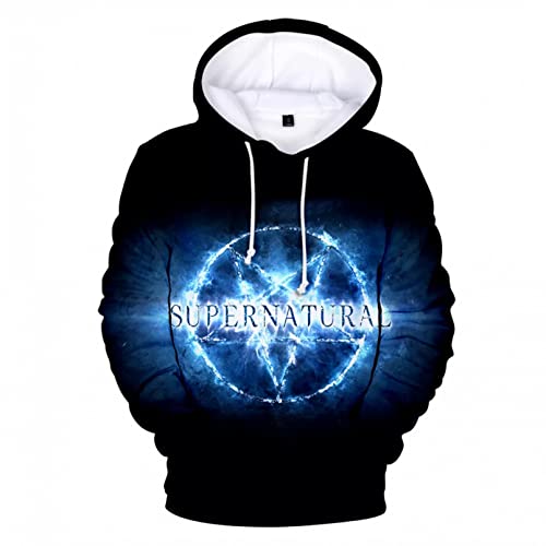 Unisex Druck Kapuzenpullover 3D Hoodie Männer/Frauen Mode Supernatural Hoodies Beliebte Streetwear-XL von CYYCXC@