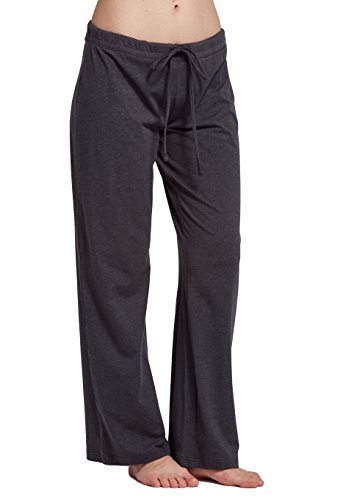 CYZ Damen-Pyjamahose, Stretch, Baumwolle, einfache Loungehose - Schwarz - Medium von CYZ