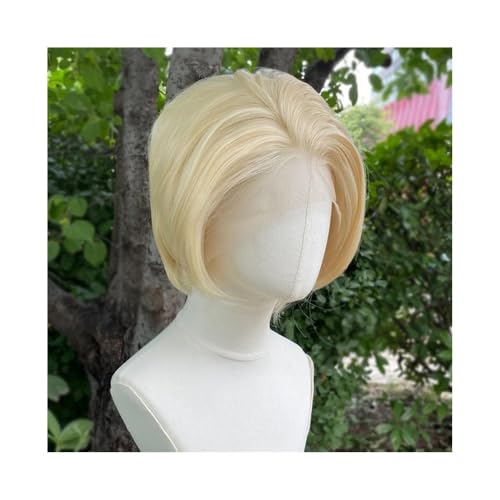 Damenperücke 613 Blonde kurze Bob-Schnitt-Kunsthaar-Spitzenfrontperücken for Frauen, Cosplay-Perücken Echthaarperücken von CYairong-22