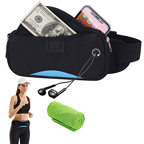 Handytasche Sport Laufgürtel Handy Lauftasche Hüfttasche Laufen Gürteltasche wasserdichte Flache Bauchtasche Running Belt Jogging Fitness Gürtel für Damen und Herren Kinder Outdoor Aktivitäten Joggen von CYchen