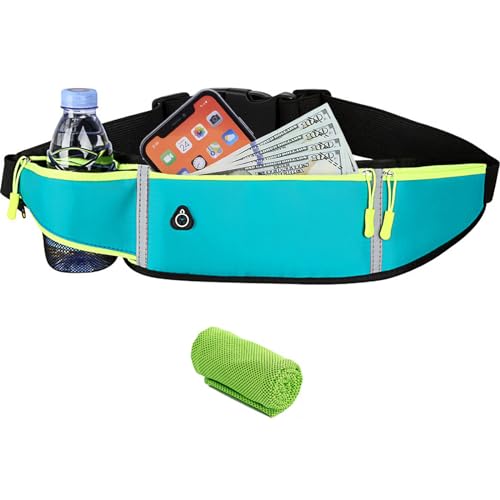 Sport Hüfttasche Lauftasche Handy Tasche Jogging Zubehör Laufgürtel Damen Herren Bauchtasche Running Belt für Smartphone Handyhalterung Joggen Fitness Laufen Trinkgürtel Langlauf Handytasche Gürtel von CYchen
