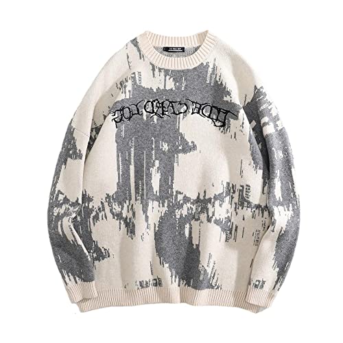 Y2K Grunge Sweater Fairy Strickpullover Gothtic Fairycore Streetwear Ästhetische Punk Tops Harajuku Kleidung, Weiß, Groß von CYee