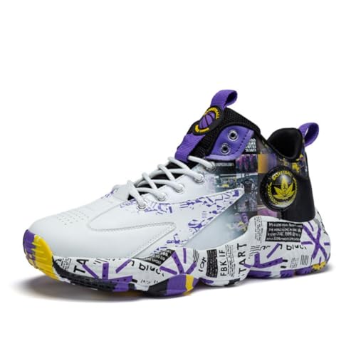 CZHIHANEG Herren-Basketball-Schuhe Jugend-Mode-Basketball-Trainer Leichte Casual atmungsaktiv Stoßdämpfung Walking-Schuhe von CZHIHANEG