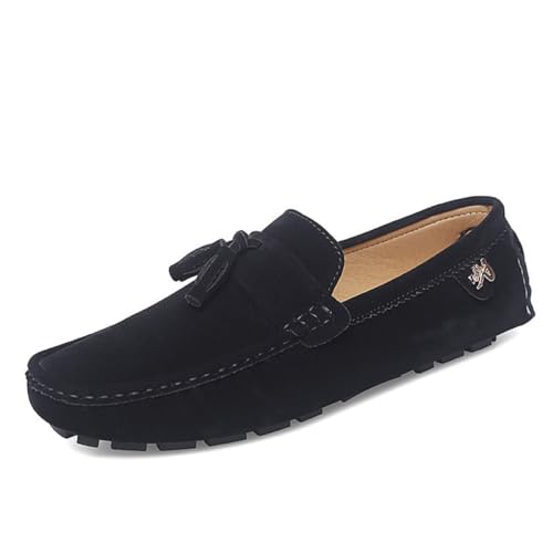 CZHIHANEG Herren Fahrende Schuhe Mokassins Slipper Herren Leder Slip On Fahren Schuhe Leicht Weich Loafers Handgefertigt Flache Business Schuhe EU 39-EU 49 von CZHIHANEG