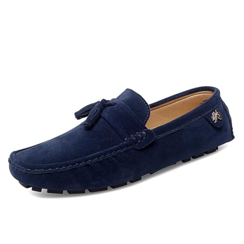 CZHIHANEG Herren Fahrende Schuhe Mokassins Slipper Herren Leder Slip On Fahren Schuhe Leicht Weich Loafers Handgefertigt Flache Business Schuhe EU 39-EU 49 von CZHIHANEG
