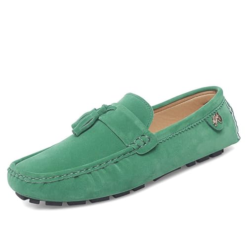 CZHIHANEG Herren Fahrende Schuhe Mokassins Slipper Herren Leder Slip On Fahren Schuhe Leicht Weich Loafers Handgefertigt Flache Business Schuhe EU 39-EU 49 von CZHIHANEG