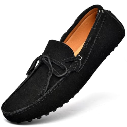 CZHIHANEG Herren Fahrende Schuhe Mokassins Slipper Herren Leder Slip On Fahren Schuhe Leicht Weich Loafers Handgefertigt Flache Business Schuhe EU 39-EU 49 von CZHIHANEG