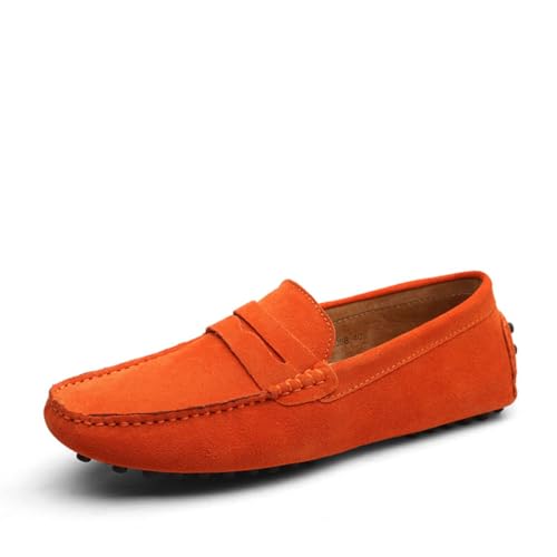 CZHIHANEG Herren Fahrende Schuhe Mokassins Slipper Herren Leder Slip On Fahren Schuhe Leicht Weich Loafers Handgefertigt Flache Business Schuhe EU 39-EU 49 von CZHIHANEG