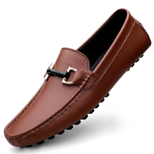 CZHIHANEG Herren Loafers Mokassins Schuhe Atmungsaktiv Casual Leder Mokassins Handmade Slip On Driving Business Schuhe 37-49 EU von CZHIHANEG
