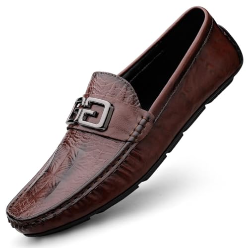 CZHIHANEG Herren Loafers Mokassins Schuhe Atmungsaktiv Casual Leder Mokassins Handmade Slip On Driving Business Schuhe 37-49 EU von CZHIHANEG
