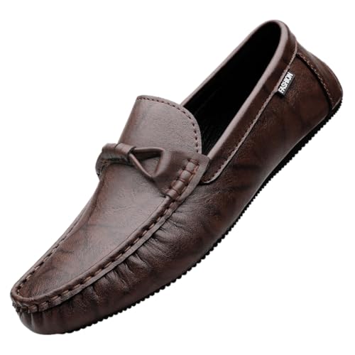 CZHIHANEG Herren Loafers Mokassins Schuhe Atmungsaktiv Casual Leder Mokassins Handmade Slip On Driving Business Schuhe 37-49 EU von CZHIHANEG