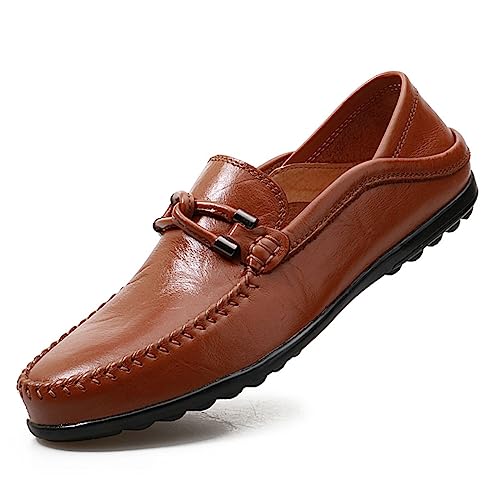 CZHIHANEG Herren Mokassins Casual Elegant Bequem Leichte Herren Lederschuhe Sommer Casual Elegante Fahrschuhe Boot Schuhe Klassische Mokassins von CZHIHANEG