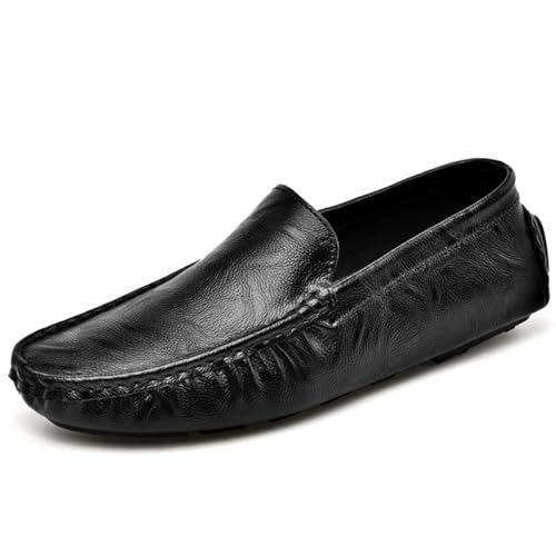 CZHIHANEG Herren Wildleder Penny Loafers, Bequeme Fahrschuhe, Handgemachte Loafers, rutschfeste Business Schuhe, Größe 38-49 EU von CZHIHANEG