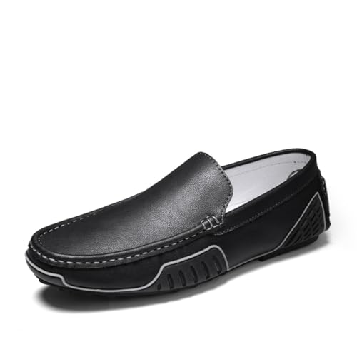 CZHIHANEG Herren Wildleder Penny Loafers, Bequeme Fahrschuhe, Handgemachte Loafers, rutschfeste Business Schuhe, Größe 38-49 EU von CZHIHANEG
